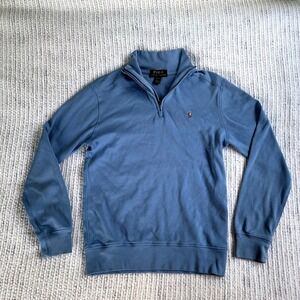 Polo Ralph Lauren Quarter Zip Pullover Kids Size M 10-12 Blue Excellent Cotton